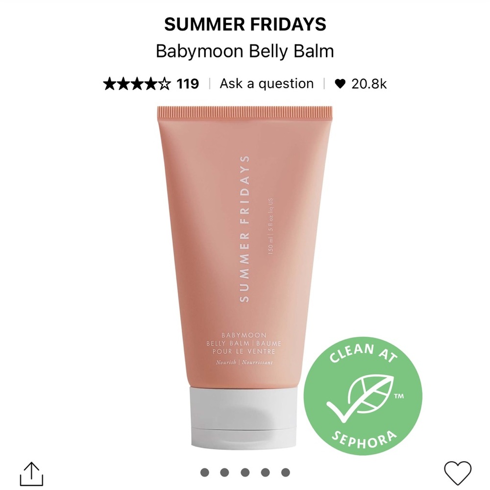Summer Fridays babymoon balm